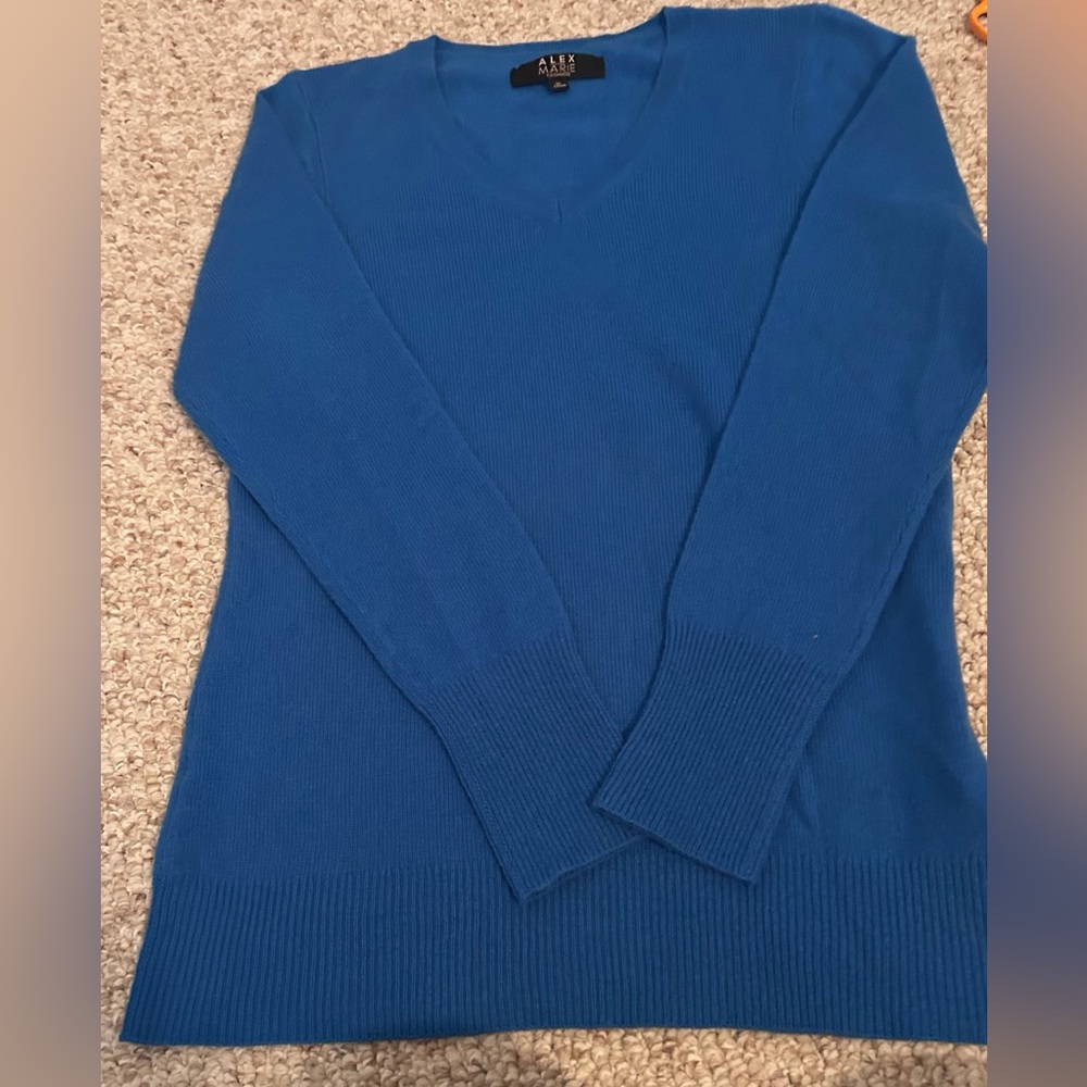 Alex Marie Vibrant Blue Cashmere Sweater